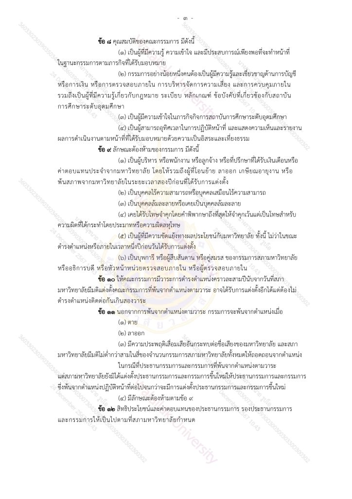 ระเบียบมหาวิทยาลัยวลัยลักษณ์-ว่าด้วยการตรวจสอบภายใน